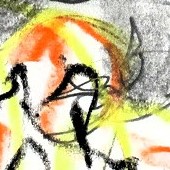 ohne titel, 2023, mischtechnik auf papier, 14,8x21 cm, vg bildkunst + axel hptner